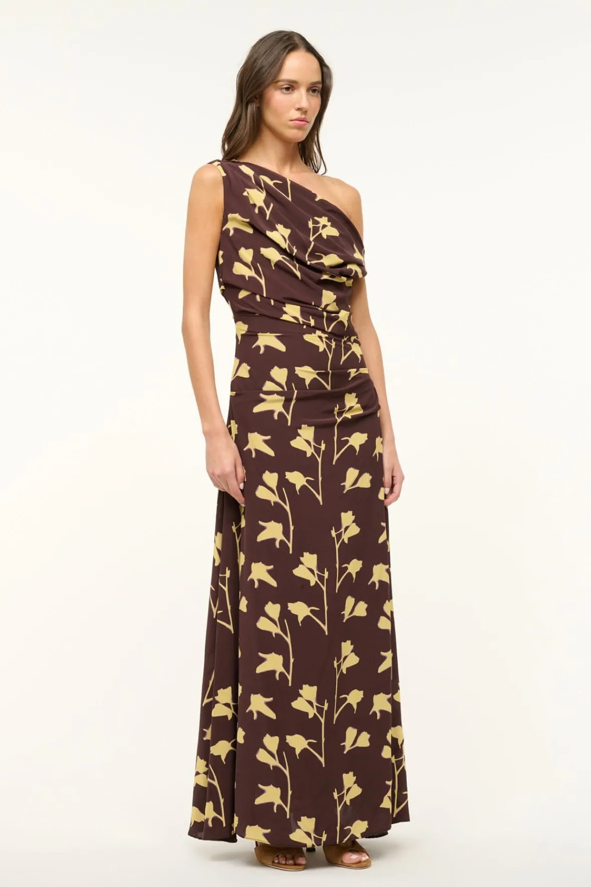 STAUD MAXI PHARE DRESS EARTH PRESSED FLORAL> The Evening Edit