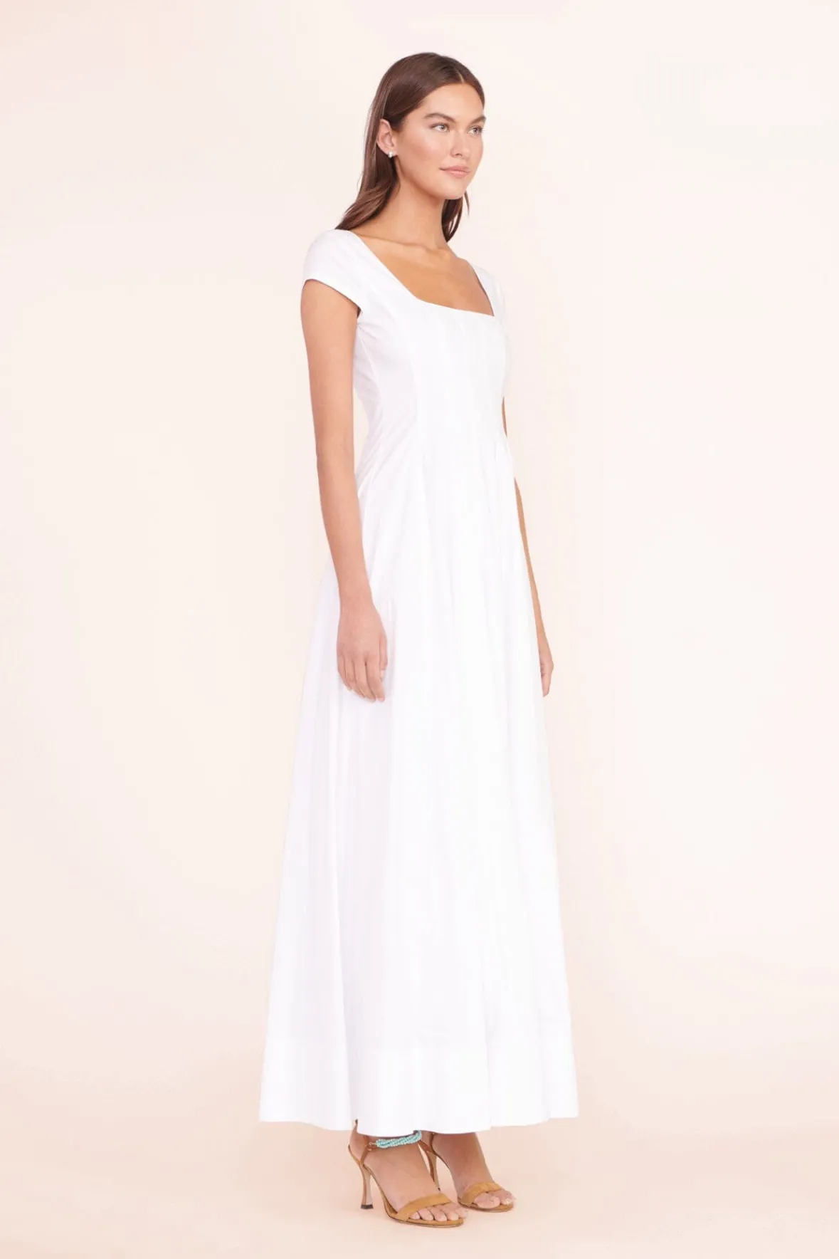 STAUD MAXI SHORT SLEEVE WELLS DRESS> Maxi Dresses|Dresses