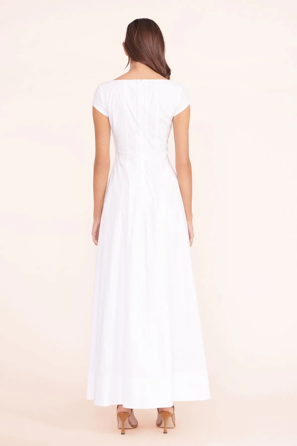 STAUD MAXI SHORT SLEEVE WELLS DRESS> Maxi Dresses|Dresses