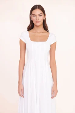 STAUD MAXI SHORT SLEEVE WELLS DRESS><noscript><img width=