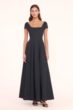 STAUD MAXI SHORT SLEEVE WELLS DRESS> Maxi Dresses|Dresses