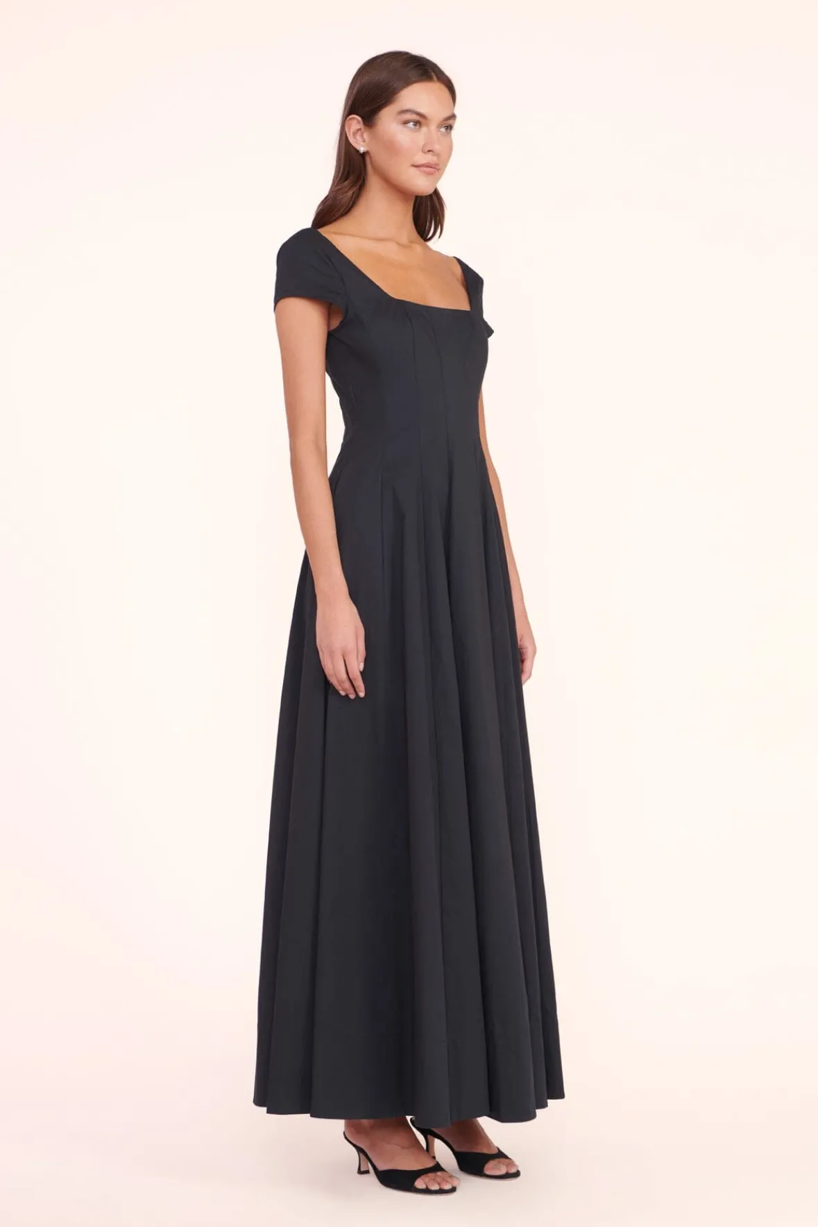 STAUD MAXI SHORT SLEEVE WELLS DRESS> Maxi Dresses|Dresses