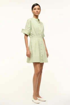 STAUD MINI LORENZA DRESS PALE JADE><noscript><img width=