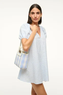 STAUD MINI SHIRLEY BAG SKY GINGHAM><noscript><img width=
