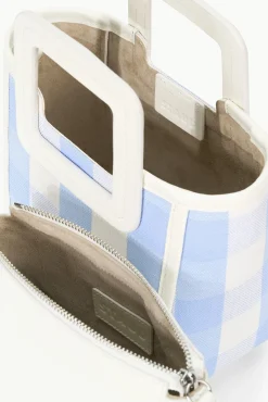 STAUD MINI SHIRLEY BAG SKY GINGHAM><noscript><img width=
