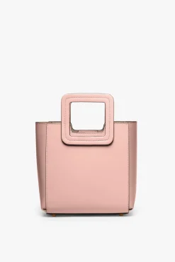 STAUD MINI SHIRLEY LEATHER BAG | DARK BLUSH> Crossbody