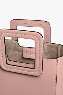 STAUD MINI SHIRLEY LEATHER BAG | DARK BLUSH><noscript><img width=