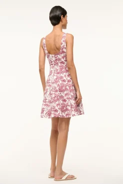 STAUD MINI WELLS DRESS BORDEAUX TOILE><noscript><img width=