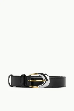 STAUD MOON BUCKLE BELT - 26MM BLACK TWO-TONE> Accessories
