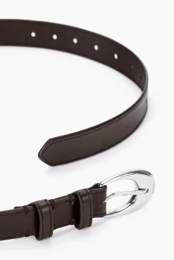 STAUD MOON BUCKLE BELT - 26MM MAHOGANY SILVER><noscript><img width=