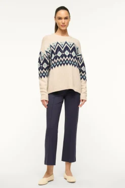 STAUD MORITZ SWEATER OATMEAL MULTI FAIRISLE> Sweaters