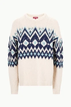 STAUD MORITZ SWEATER OATMEAL MULTI FAIRISLE><noscript><img width=