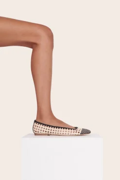 STAUD NELL CROCHET BALLERINA CREAM BLACK><noscript><img width=