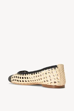 STAUD NELL CROCHET BALLERINA CREAM BLACK><noscript><img width=