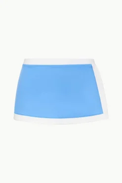 STAUD NELL SWIM SKIRT AZURE WHITE><noscript><img width=