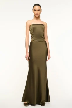 STAUD ODIN SILK SKIRT> Skirts|The Evening Edit