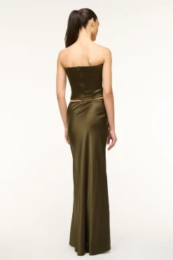 STAUD ODIN SILK SKIRT><noscript><img width=