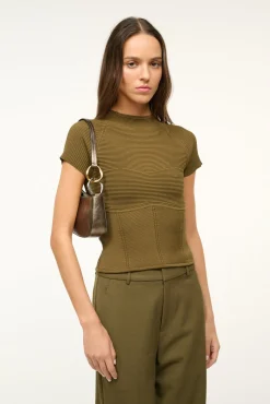 STAUD OLLIE BAG AGED BRONZE> Shoulder