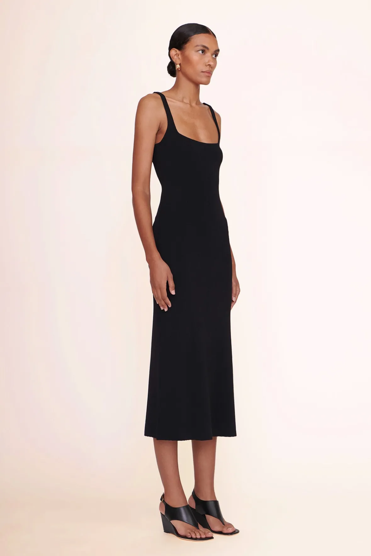 STAUD PAITYN DRESS> Knit Dresses|Midi Dresses