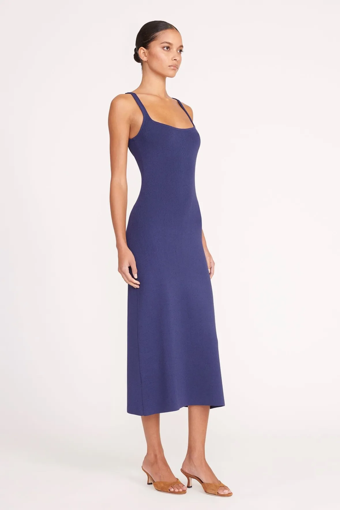STAUD PAITYN DRESS> Knit Dresses|Midi Dresses