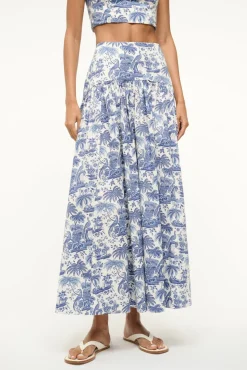 STAUD PROCIDA SKIRT BLUE TOILE><noscript><img width=