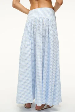 STAUD PROCIDA SKIRT SKY GINGHAM><noscript><img width=