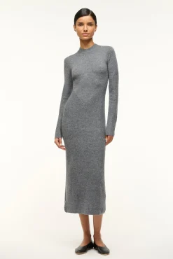 STAUD RAMONA DRESS CHARCOAL GREY> Dresses