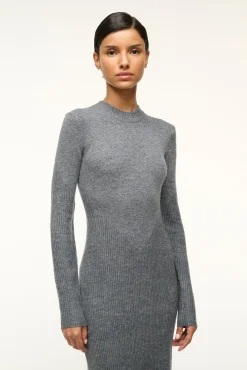 STAUD RAMONA DRESS CHARCOAL GREY> Dresses