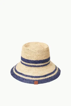 STAUD RITA BUCKET HAT NATURAL NAVY> Swim|Accessories