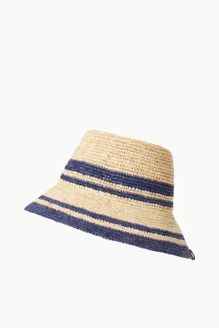 STAUD RITA BUCKET HAT NATURAL NAVY><noscript><img width=