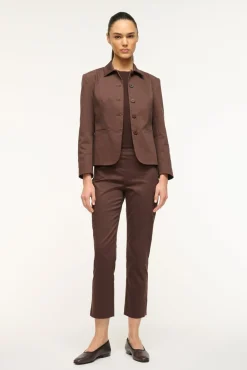 STAUD ROBERT JACKET DARK CHOCOLATE> Outerwear & Jackets