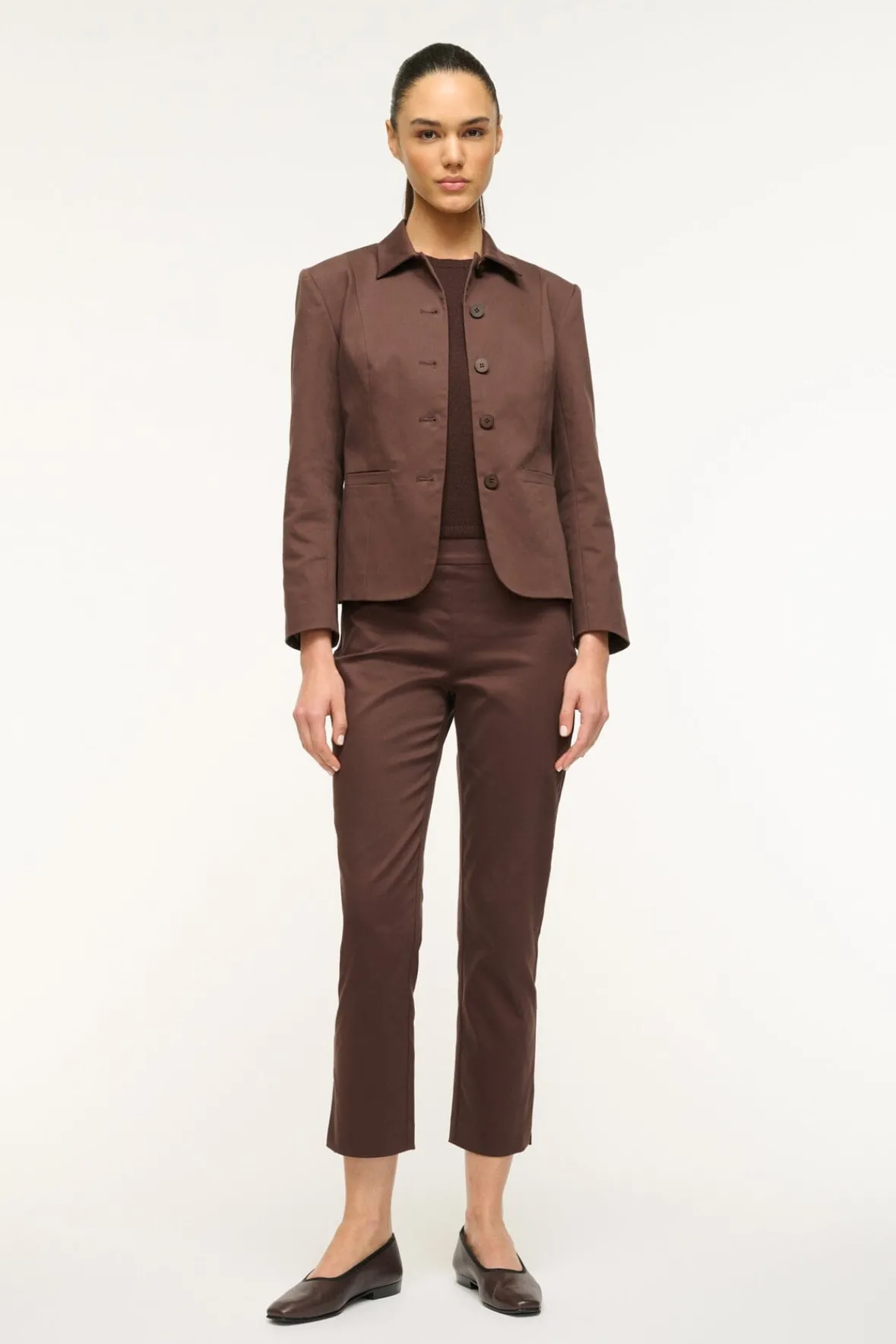 STAUD ROBERT JACKET DARK CHOCOLATE> Outerwear & Jackets