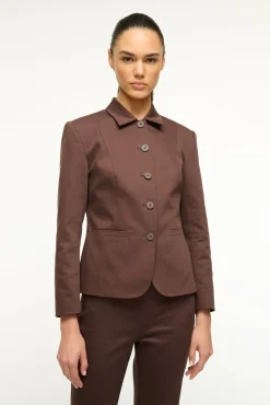 STAUD ROBERT JACKET DARK CHOCOLATE> Outerwear & Jackets