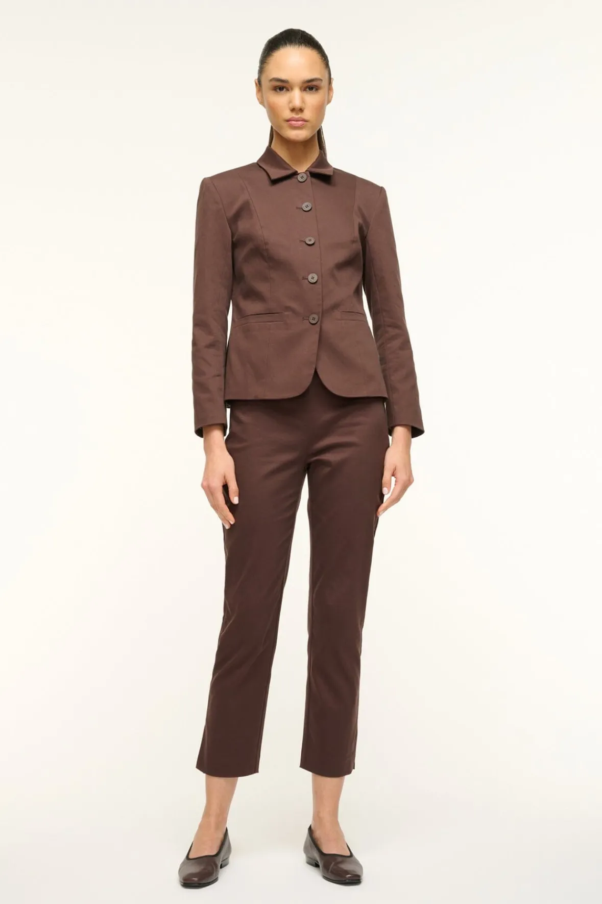 STAUD ROBERT JACKET DARK CHOCOLATE> Outerwear & Jackets