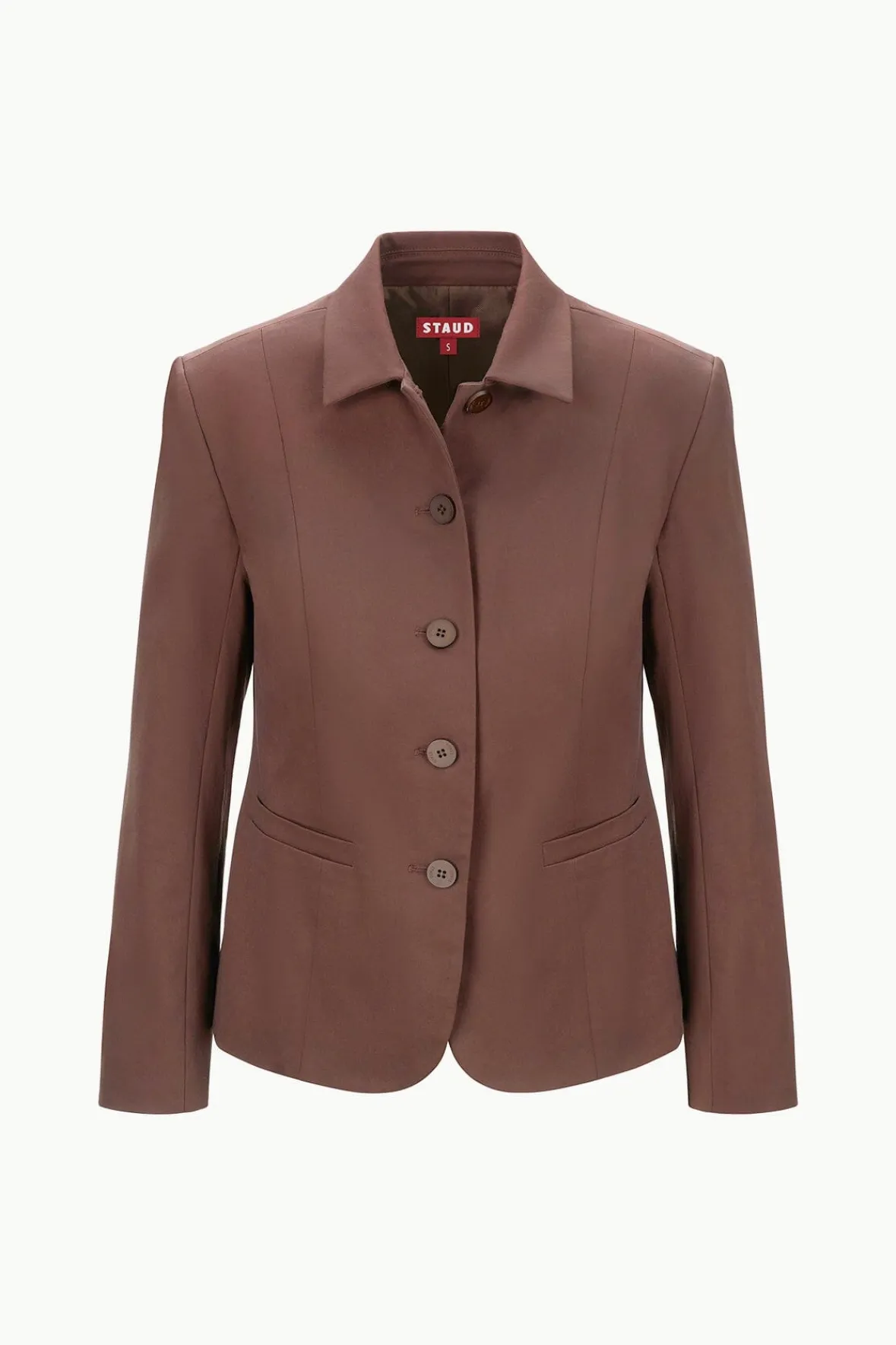STAUD ROBERT JACKET DARK CHOCOLATE> Outerwear & Jackets