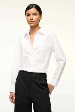 STAUD ROXBURY POPLIN SHIRT> Tops