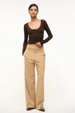 STAUD SABRINA SWEATER DARK CHOCOLATE> Sweaters