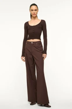 STAUD SABRINA SWEATER DARK CHOCOLATE><noscript><img width=