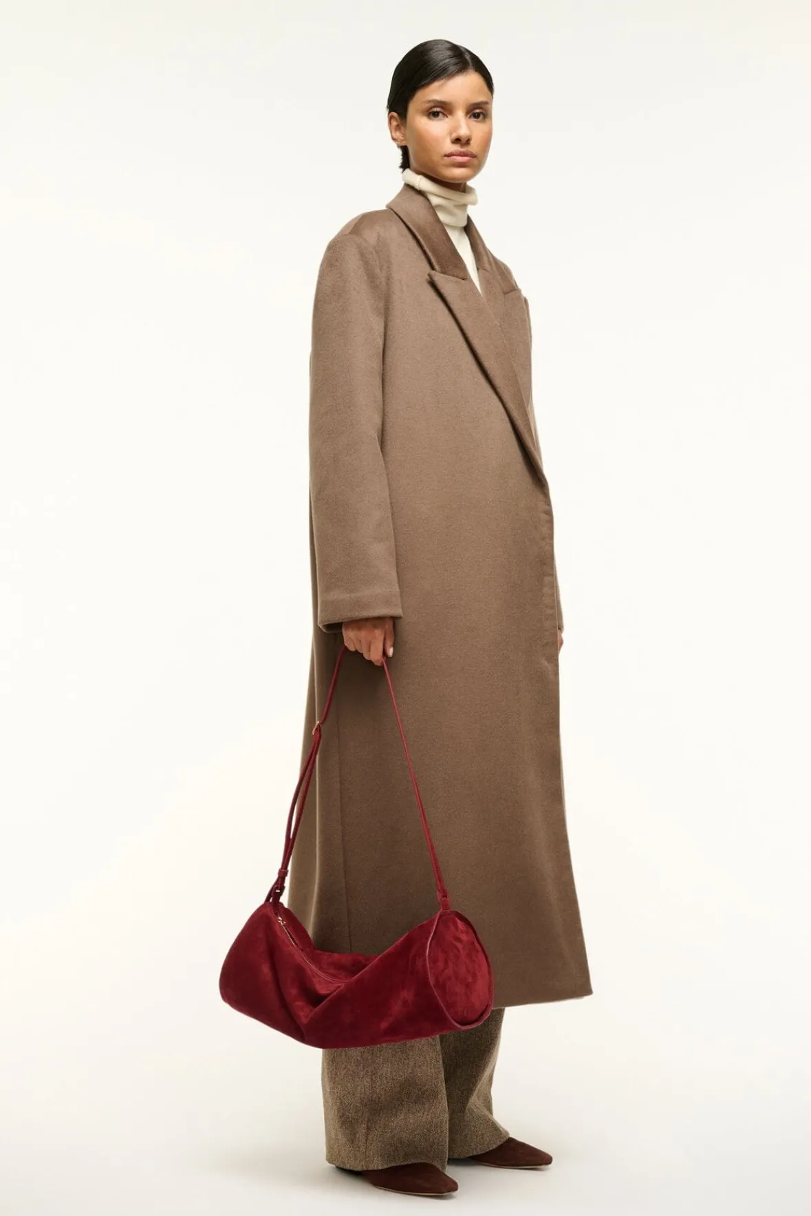 STAUD SERGE COAT DEEP TAUPE> Outerwear & Jackets
