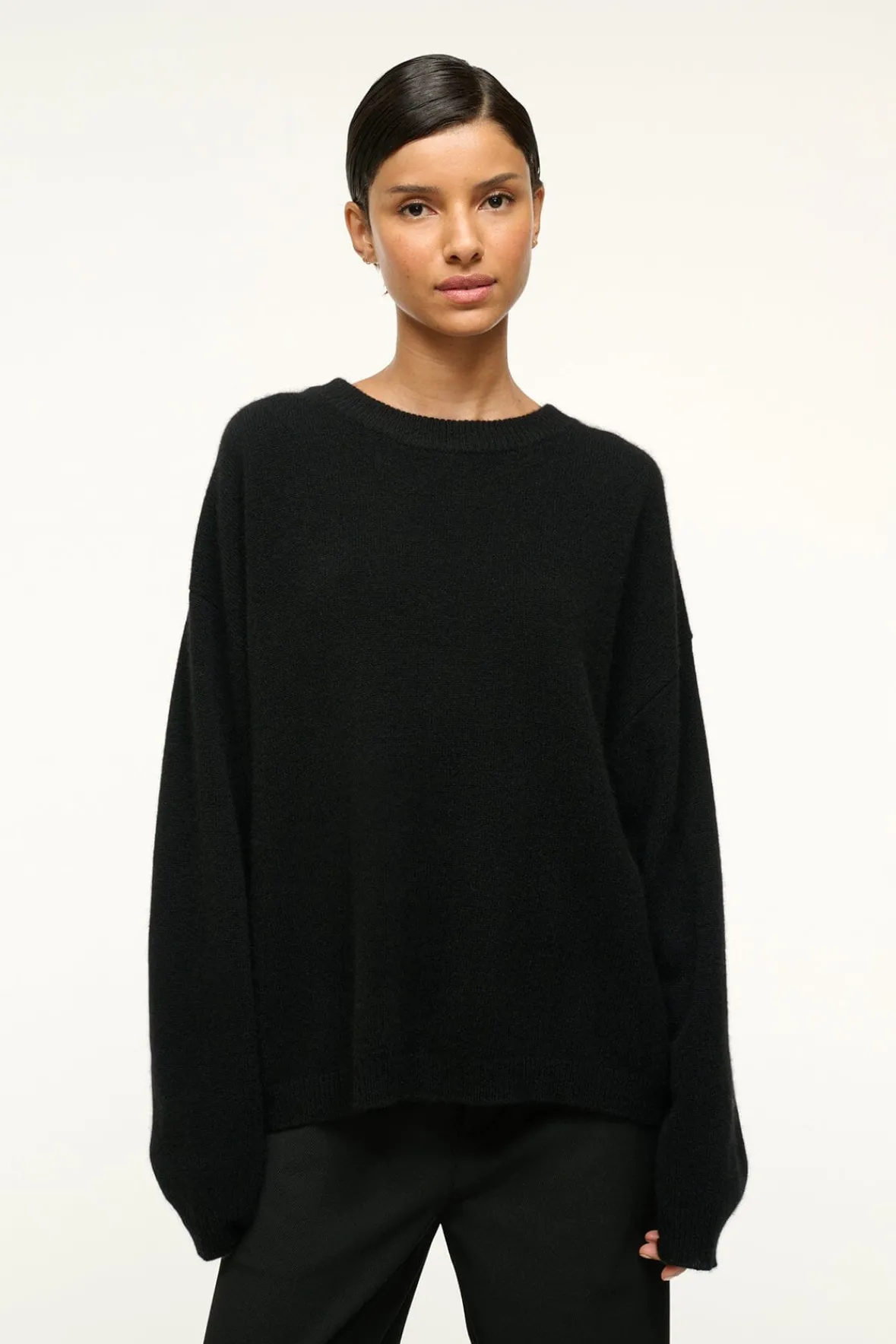 STAUD SERRANO CASHMERE RELAXED CREW> Sweaters