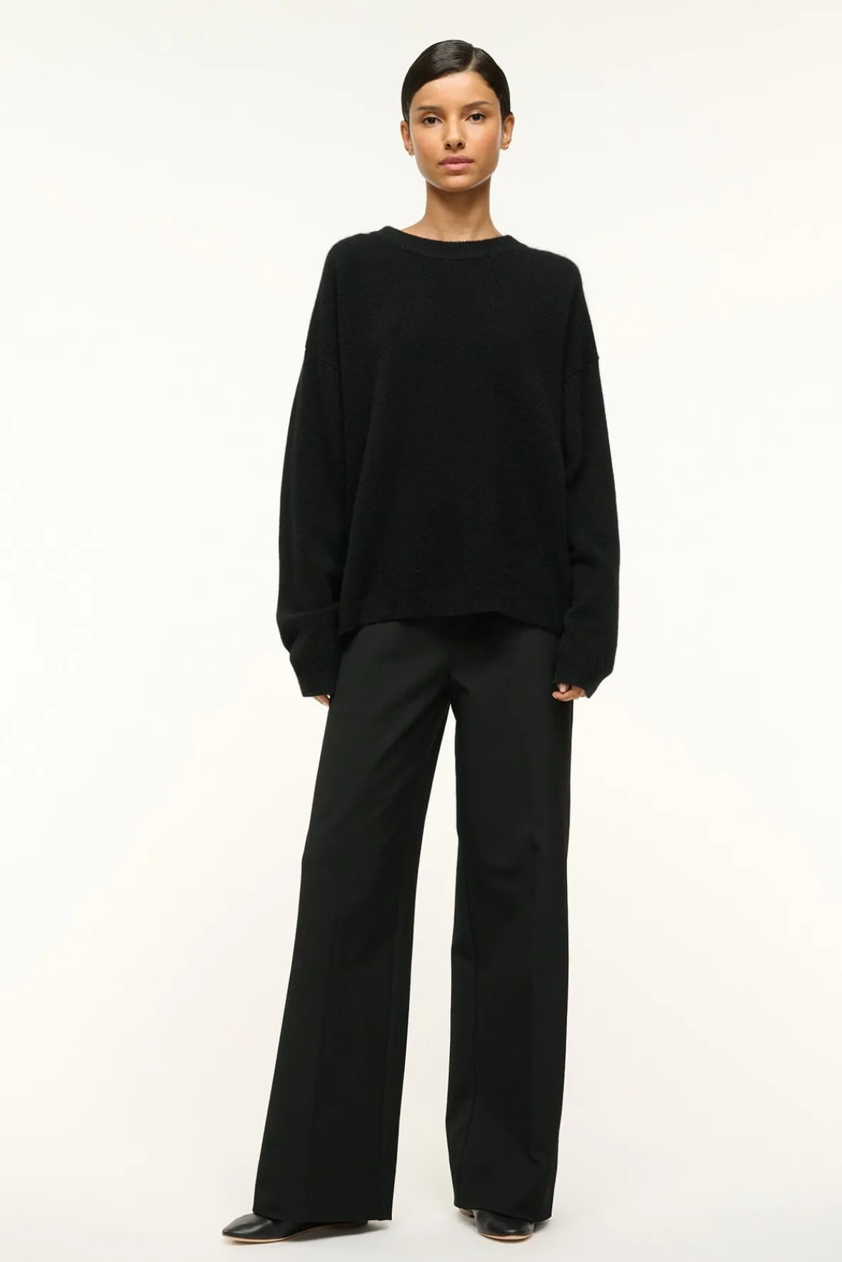 STAUD SERRANO CASHMERE RELAXED CREW> Sweaters