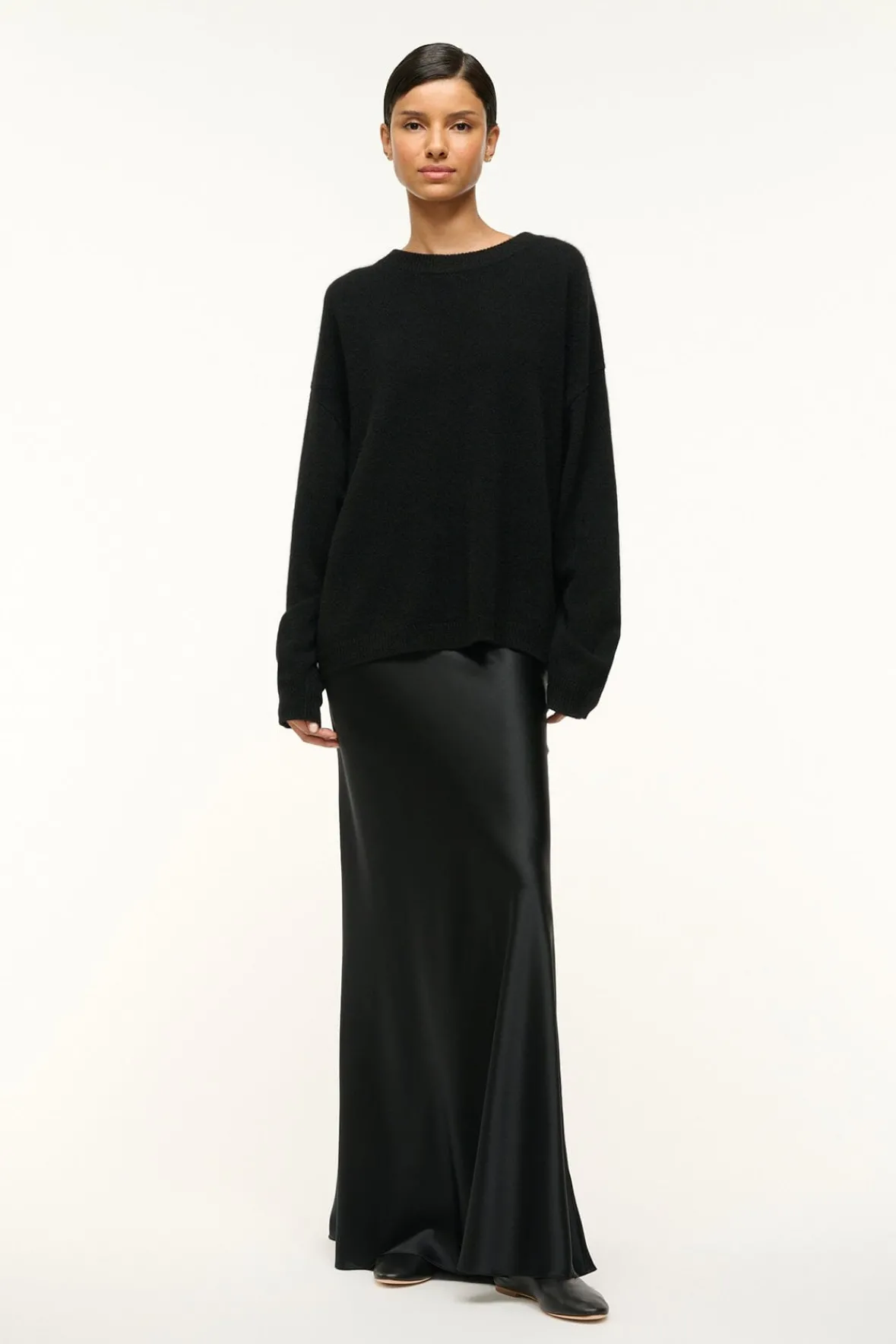 STAUD SERRANO CASHMERE RELAXED CREW> Sweaters
