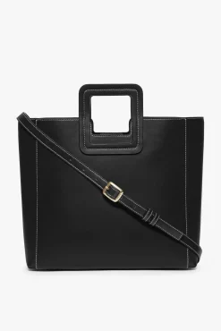 STAUD SHIRLEY LEATHER BAG |> Totes|Crossbody