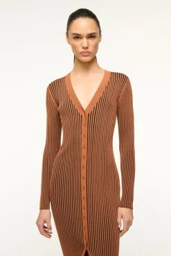 STAUD SHOKO SWEATER TAN BLACK> Sweaters|Knit Dresses