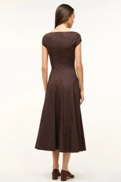 STAUD SHORT SLEEVE WELLS DRESS><noscript><img width=