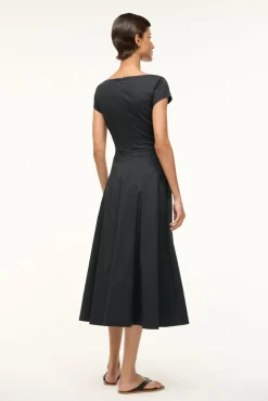 STAUD SHORT SLEEVE WELLS DRESS><noscript><img width=