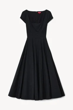 STAUD SHORT SLEEVE WELLS DRESS><noscript><img width=
