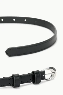 STAUD SLIM MOON BUCKLE BELT - 13MM BLACK SILVER><noscript><img width=