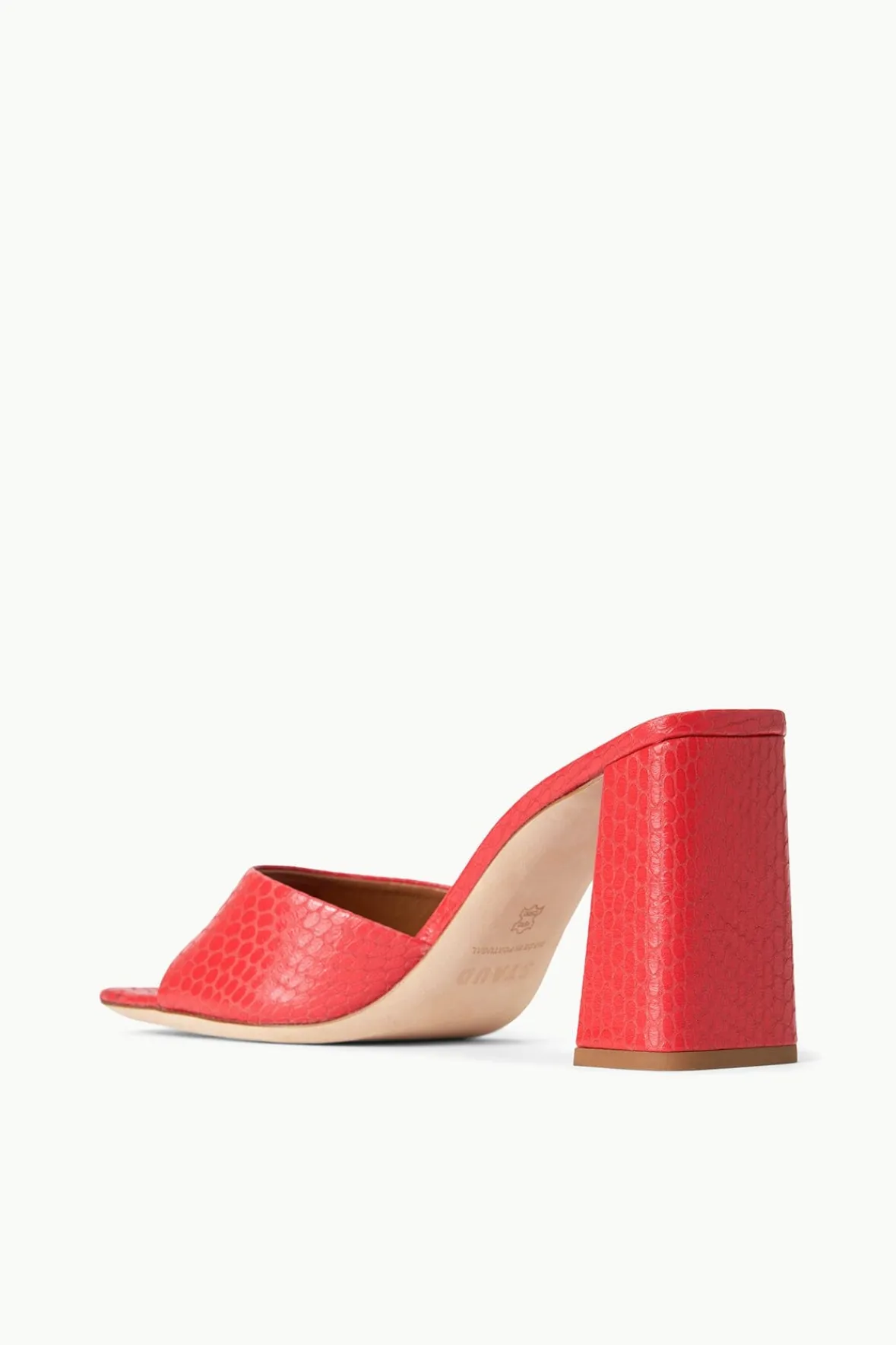 STAUD SLOANE HEEL RED ROSE> The Evening Edit