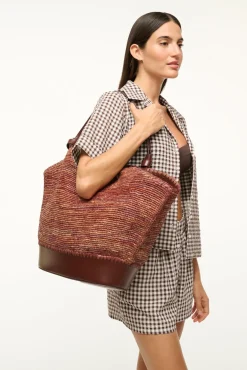 STAUD SQUILLO RAFFIA TOTE> Swim|Totes